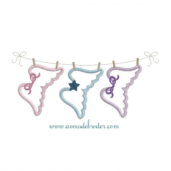 3 Ailes d'Ange sur un fil 