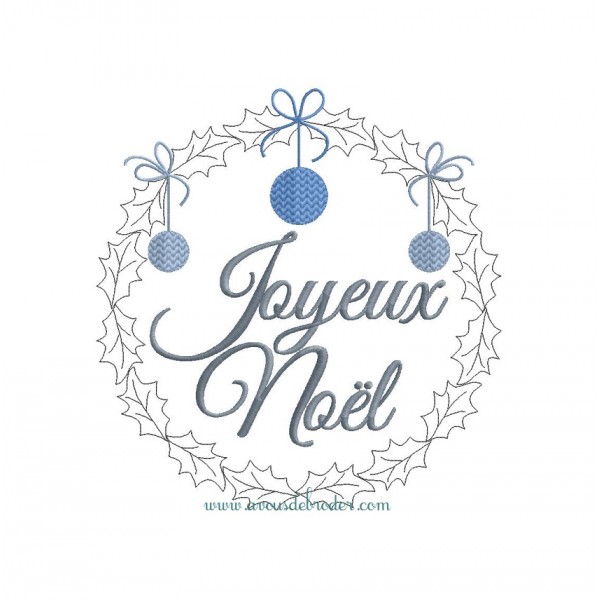 Joyeux Noel Couronne Houx Rw